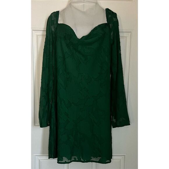 Princess Polly Star Power Mini Dress Forest Green (Sz 10) - Picture 2 of 11